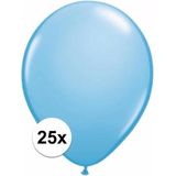Lichtblauwe ballonnen 25 stuks