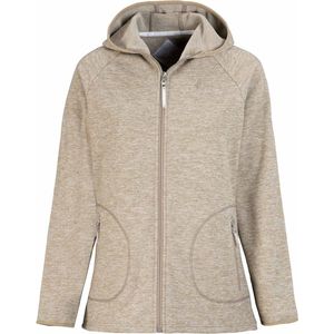 BJØRNSON Ditte Fleece Vest Dames - 4 Seizoenen - Capuchon - Maat 44 - Beige