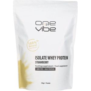 One2Vibe - Whey Protein Isolate - 100% Natuurlijk - Aardbei - Proteine Poeder - Protein Shake - 750 gram