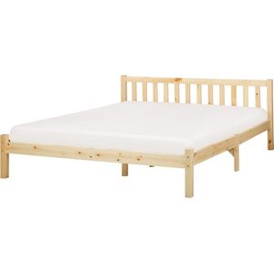 FLORAC - Bed - Lichthout - 160 x 200 cm - Dennenhout