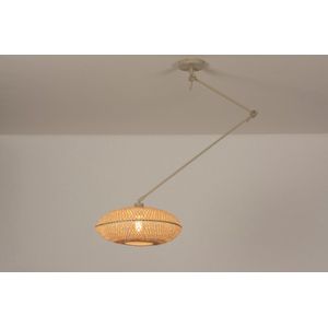 Lumidora Hanglamp 31227 - E27 - Bruin - Beige - Naturel - Zand - Metaal - ⌀ 40 cm