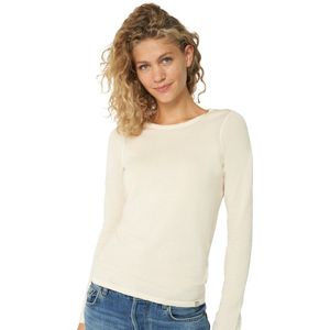 DANISH ENDURANCE Thermo Shirt met Lange Mouwen voor Dames - van Merino Wol - Gebroken Wit - XL