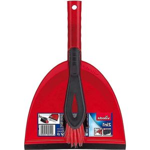 Stoffer en blik met lange steel - Vileda 141742 Set Rood 1 Stuk Stoffer en blik met lange steel