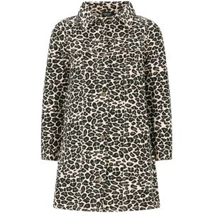 Like Flo winter jurk meisjes - blauwbeige - Mala - jeansknoop sluiting