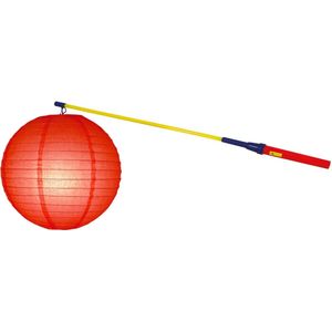 Lampionstokje 50 cm - met lampion - rood - D25 cm - Sint Maarten