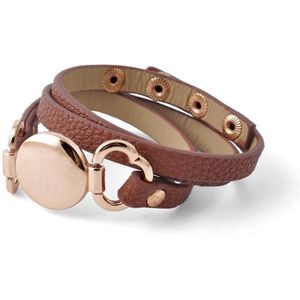 Montebello Armband  Winika - Leer - 316L Staal - Ø22mm - 60cm