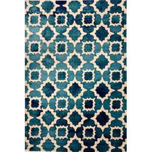 Aledin Carpets Patras - Vintage Vloerkleed 160x230 cm - Laagpolig - Tapijten woonkamer - Blauw