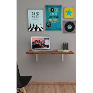 72x45 cm - Klaptafel - Wandtafel - Keukentafel - Balkontafel - Bureau - Mdf Okkernoot