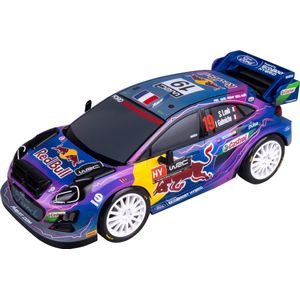 Nikko RC Auto Rally - Night Mode: M-Sport Ford Puma #19 – RC Voertuig – Led Verlichting – Vanaf 6 jaar – Blauw/Paars 1:18