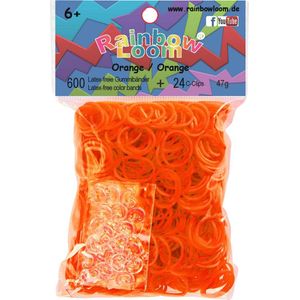 Rainbow Loom Elastiekjes - Rubber Bands Oranje - 600 stuks