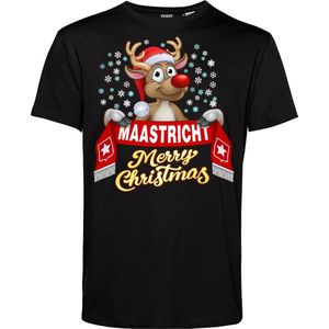 T-shirt kind Maastricht | Foute Kersttrui Dames Heren | Kerstcadeau | MVV supporter | Zwart | maat 80