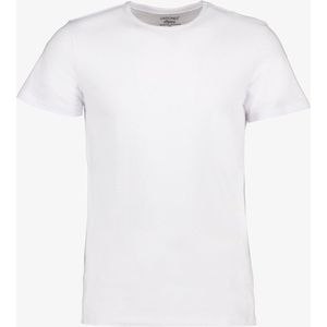 Unsigned heren T-shirt wit ronde hals - Maat S