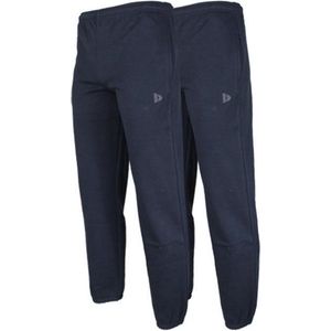 2-Pack Donnay Joggingbroek met elastiek - Sportbroek - Heren - Maat S - Donkerblauw