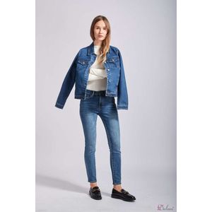 Broek Toxik3 met middelhoge taille jeans fleece 02