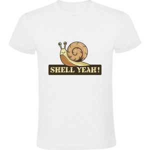 Shell yeah! Heren T-shirt - dieren - slak - schelp - schattig - grappig