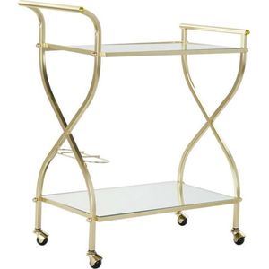 Serveringsvagn DKD Home Decor Spiegel Gouden Staal (70 x 36,5 x 83 cm)