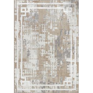 SURYA Vloerkleed - Woonkamer, Slaapkamer - Modern Abstract Tapijt MARTINA - Beige/Wit - 160x213 cm