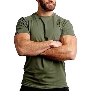 Heren Slim-Fit Fitness T-shirt – Sneldrogend Sportshirt voor Krachttraining, Gym & Bodybuilding