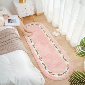Mooie gebloemde ultrazachte vloerkleden voor woonkamer-slaapkamer - oval 45 x 125 cm vloerkleed