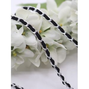 Zonnebril koord - Zilver/Zwart Gevlochten brilkoord - Hoge Kwaliteit - Brillenkoord Zilver/Zwart | SUNNY CORDS