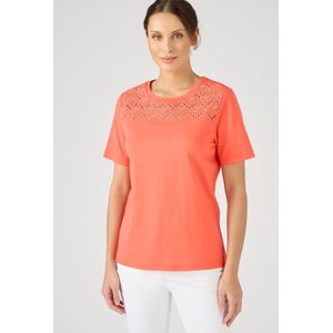 Damart - T-shirt met opengewerkt borduurwerk - Vrouwen - Roze - S