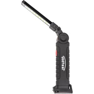 LED-werklamp op batterij Testboy Light200 - oplaadbaar - 270° zwenkbaar - 50% of 100% intensiteitsniveaus - magneet en bevestigingshaak - zwart