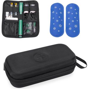 Insuline tas voor diabetici - stevige opbergtas - zwart