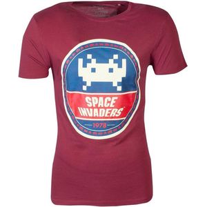 Space Invaders Heren Tshirt -XL- Round Invader Rood