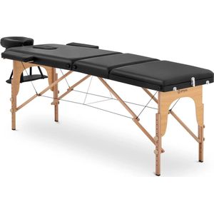 physa Massagetafel - behandeltafel - opvouwbaar - 185 x 60 x 62 cm - 227 kg - zwart