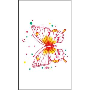 Kleurrijke vlinder neptattoo-butterfly tattoo sticker- Carnaval-Tijdelijke Tatoeages– Tattoo Stickers