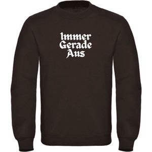 Sweater Zwart S - Immer gerade aus-soBAD. | Foute apres ski outfit | kleding | verkleedkleren | wintersporttruien | wintersport dames en heren