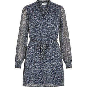 Vila Jurk Vifalia Dotta V-neck Dress/lc 14102379 Bijou Blue Dames Maat - 38