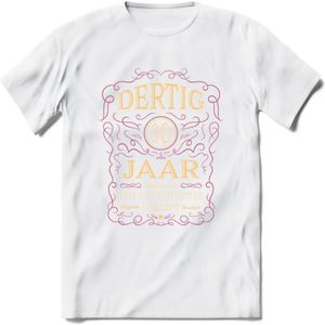 30 Jaar Legendarisch Gerijpt T-Shirt | Oud Roze - Ivoor | Grappig Verjaardag en Feest Cadeau Shirt | Dames - Heren - Unisex | Tshirt Kleding Kado | - Wit - L