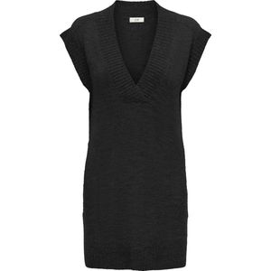 Jacqueline de Yong Trui Jdyelanora S/l V-neck Slit Vest Knt 15328344 Black Dames Maat - S