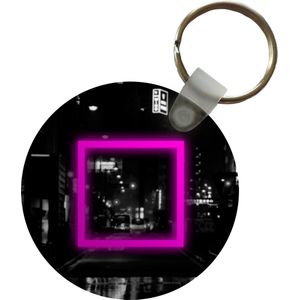 Sleutelhanger - Gaming - Neon - Roze - Plastic - Rond - Uitdeelcadeautjes