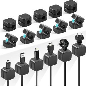 Boraboi ® Magnetische Kabelbeheer Clips voor Efficiënte Organisatie en Gemakkelijk Gebruik, 16 Stuks Set, Zelfklevend