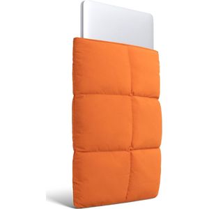 Laptophoes 15 Inch 16 Inch, Gewatteerde Puffer Laptop Draagtas, Kussensloop, Oranje