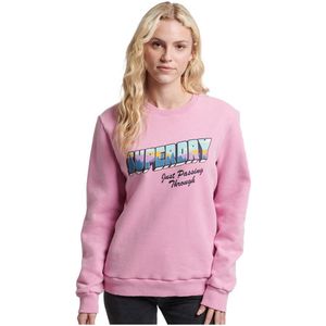 SUPERDRY Vintage Travel Sweatshirt Dames - Pink Lilac - XS