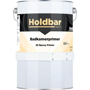 Holdbar Badkamerprimer 2,5 kg - Badkamerverf - Primer voor Holdbar Badkamercoating - Tegelverf - Waterdichte Badkamer verf - Hecht op (geglazuurde) tegels, stucwerk, beton of hout - 2 Componenten