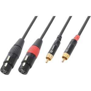 PD Connex Kabel 2x XLR Female - 2x RCA Male 3m