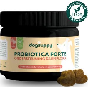 Probiotica Forte snoepjes (ZONDER KIP/VLEES) | Ondersteunt Darmflora & Spijsvertering | 100% Natuurlijk | Hondensupplementen | Hondensnacks | Geschenk bij elke bestelling | 60 hondenkoekjes