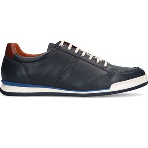 Van Lier - Heren - Blauwe leren sneakers - Maat 45