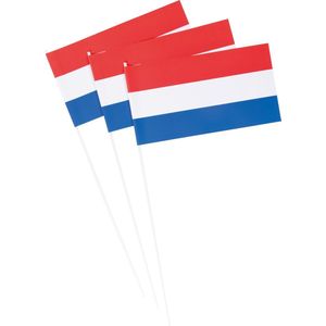 Vlaggetjes Nederland van papier 50 stuks