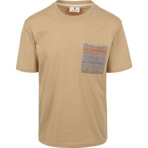 Anerkjendt - Kikki T-shirt Jacquard Beige - Heren - Maat M - Regular-fit