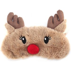 Kerst Dier Kinderen Slaapmasker - Oogmasker Tegen Licht - Leuke Schattige Dieren Pluche - Meisjes Volwassen Uniseks - Op Het Werk in Auto of in Vliegtuig - Blinddoek voor Slapen - Kind (Elk) .