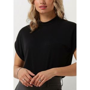 Minus Mavelyn Modal Blouse Tops & T-shirts Dames - Shirt - Zwart - Maat S