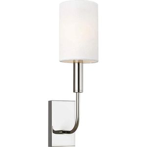 Feiss LED Wandlamp Brianna | 1X E14 Max 60W | Polished Nickel