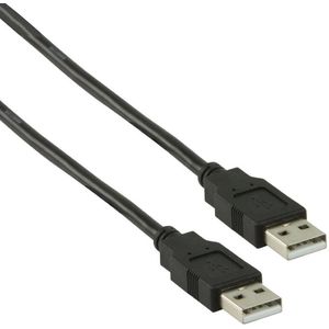 USB 2.0 Kabel USB A Male - USB A Male Rond 2.00 m Zwart