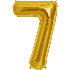 Folat - Folieballon Cijfer 7 Goud - 86 cm