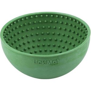 LickiMat Wobble - Hondenbak - Likmat / Anti-schrok / Slowfeeder voor Hond - Groen - 16 cm